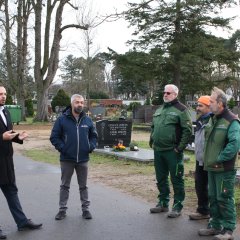 Besuch der neuen Grabanlage Friedhof Pfungstadt