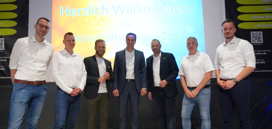 Wirtschafts(P)funke 2024: Erfolgreicher Wirtschaftsempfang in Pfungstadt am 13. Juni 2024 Gruppenbild
