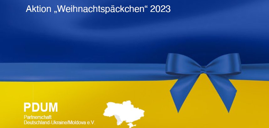 Aktionsflyer Ukrainische Flagge blau-gelb