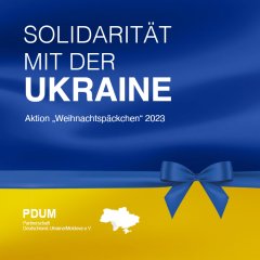Aktionsflyer Ukrainische Flagge blau-gelb