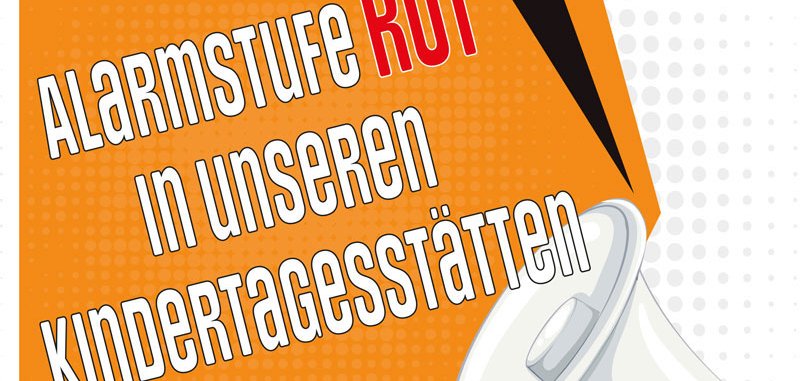 Veranstaltungsflyer mit Megafon und Text
