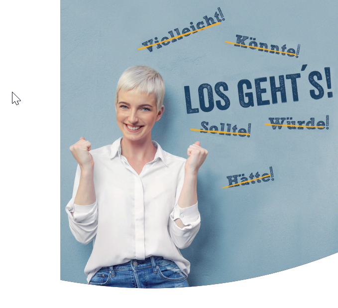Frau freut sich
