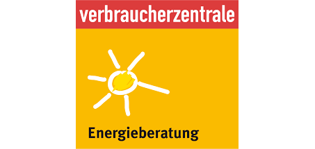 Verbraucherzentrale, Sonne auf gelbem Hintergrund