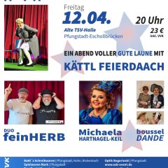 Plakat Comedy-Abend mit Gesichtern au der hessischen Fernsehfastnacht