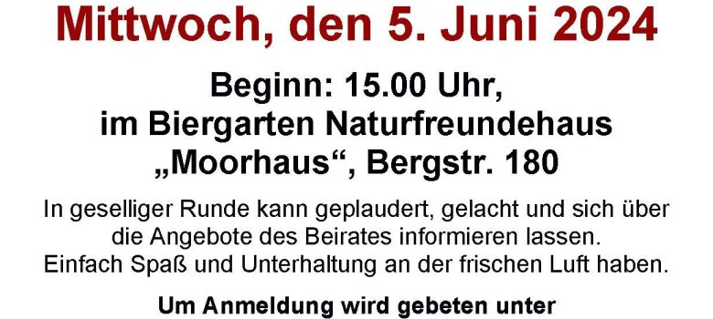 Veranstaltungsplakat: 5. Juni 2024 ab 15 Uhr