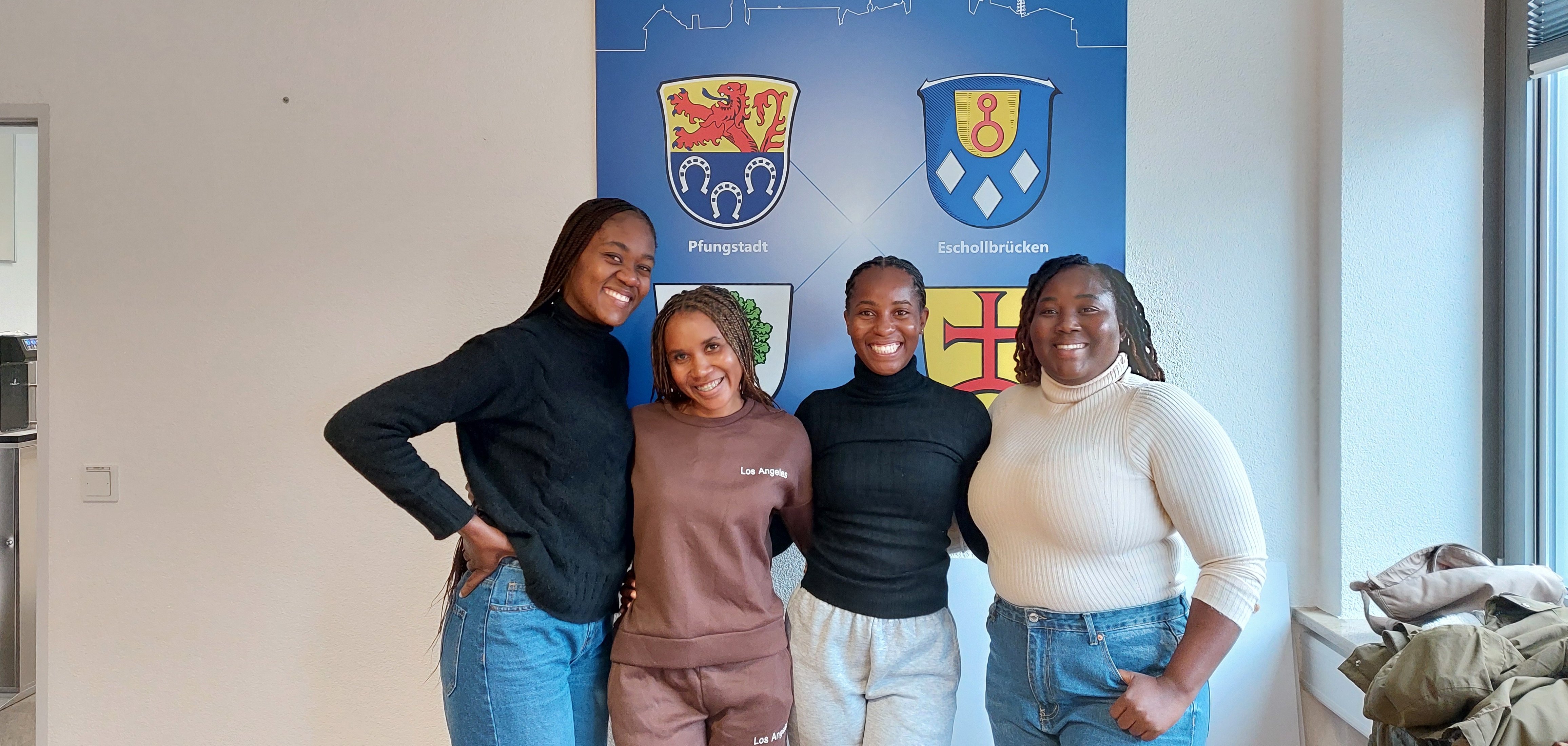 Die vier Erzieherinnen aus Namibia, die wir vergangene Woche bei uns in Pfungstadt zur Unterstützung in unseren Kindertageseinrichtungen begrüßen konnten