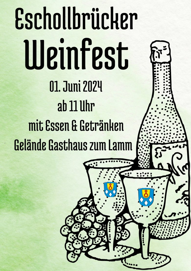 Plakat Eschollbrücker Weinfest Plakat Eschollbrücker Weinfest