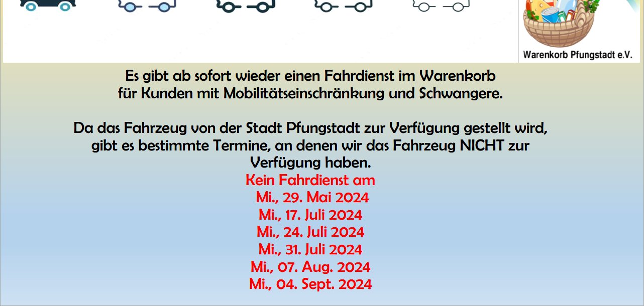 Plakat Warenkorb e. V.