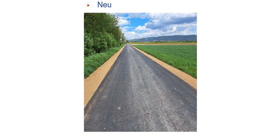 Asphaltweg nach der Erneuerung