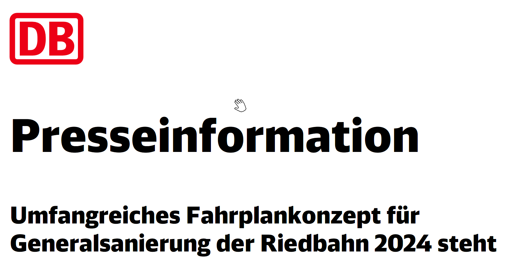 Presseinformation DB