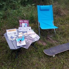 Grillfest und Skaten bei bestem Wetter