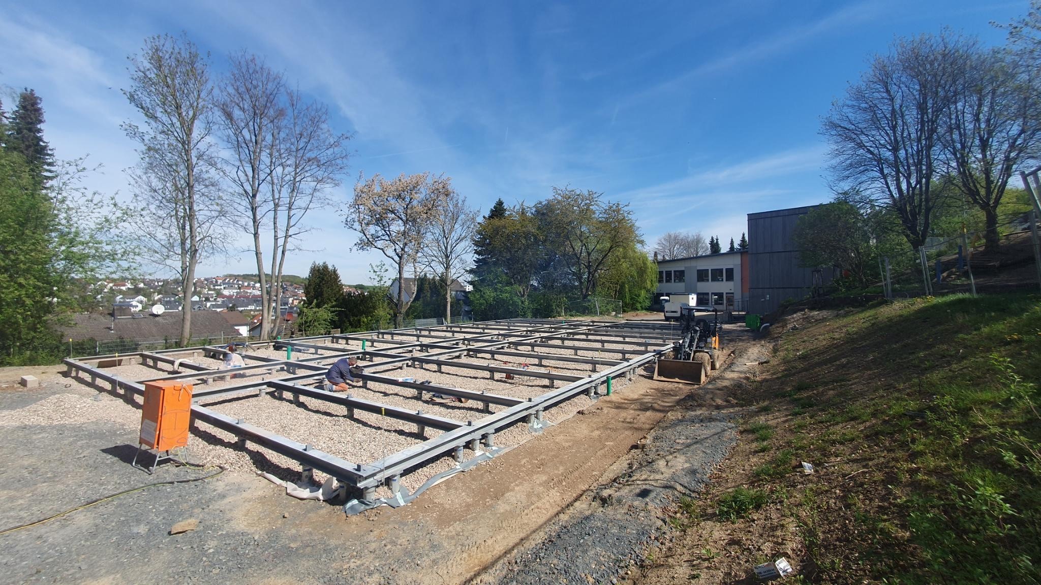 Schraubfundament für Holzmudulgebäude