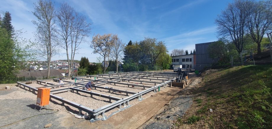 Schraubfundament für Holzmudulgebäude