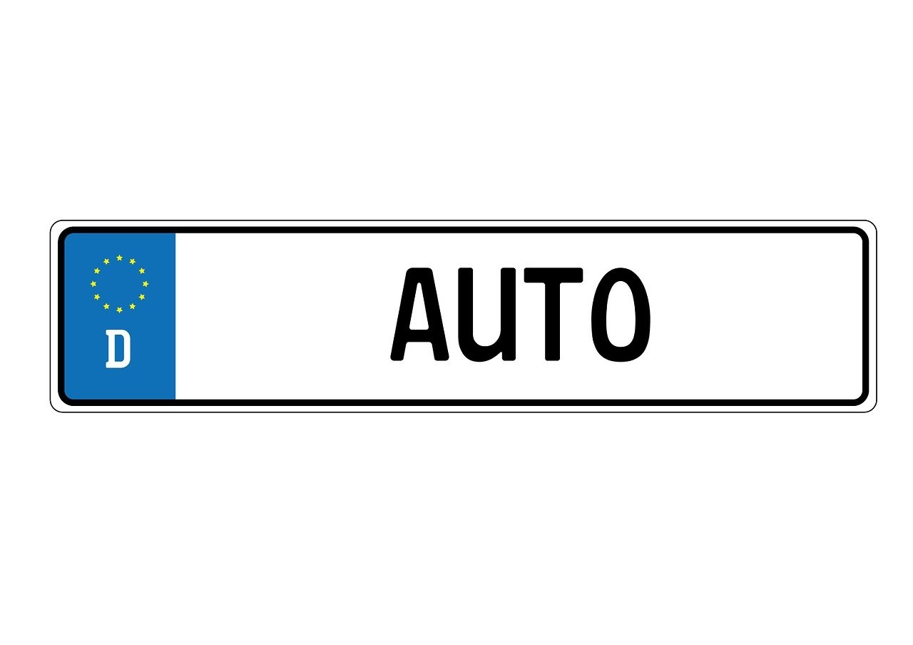 Kfz-Kennzeichen Schild Kfz-Kennzeichen