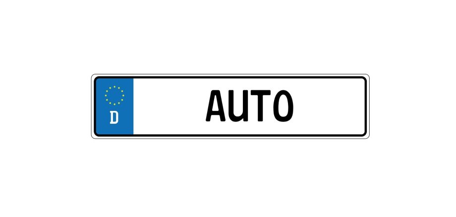 Schild Kfz-Kennzeichen