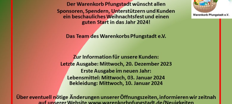 Weihnachtlicher Flyer mit Danksagung an Kunden