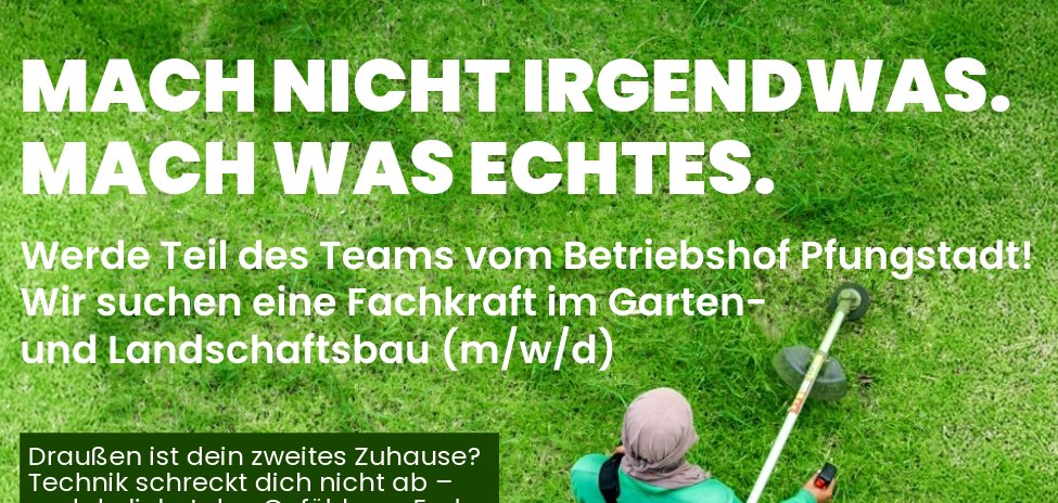 Jobangebot Garten- und Landschaftsbau