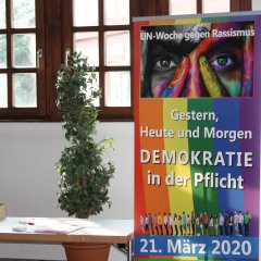 Fahne UN-Woche gegen Rassismus
