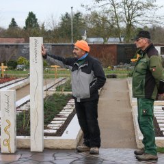 Besuch der neuen Grabanlage Friedhof Pfungstadt