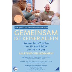 Plakat Gemeinsam ist keiner allein, Senior*innen beim kaffeeklatsch