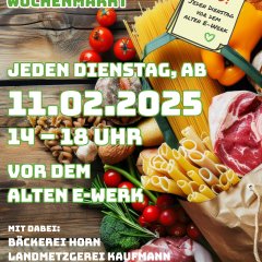 Plakat "Kleiner Wochenmarkt" Dienstag