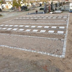 Bauarbeiten auf dem Friedhofsgelände