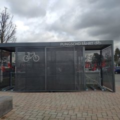 Neue Fahrrad-Schließanlage am Bahnhof Pfungstadt