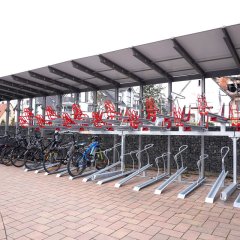 Neue Fahrrad-Schließanlage am Bahnhof Pfungstadt 