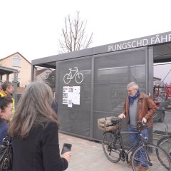 Offizielle Eröffnung der Fahrrad-Schließanlage am Bahnhof Pfungstadt 