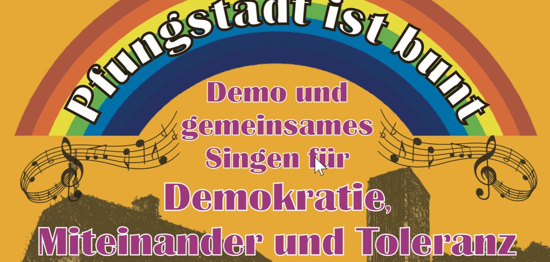 Plakat Pfungstadt ist bunt