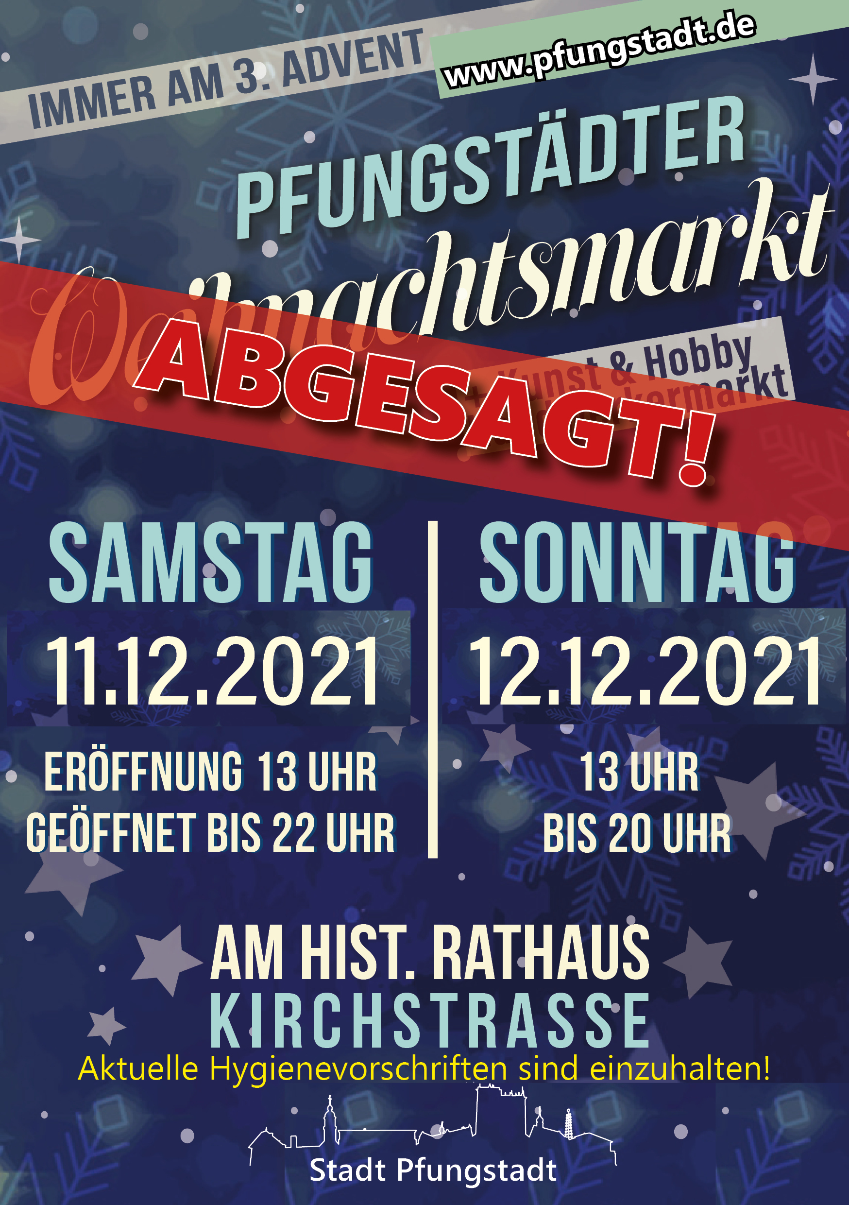 Pfungstädter Weihnachtsmarkt abgesagt