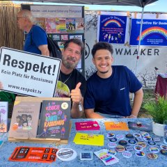 Infostand "Pfungstadt ist bunt" beim Phungo-Festival
