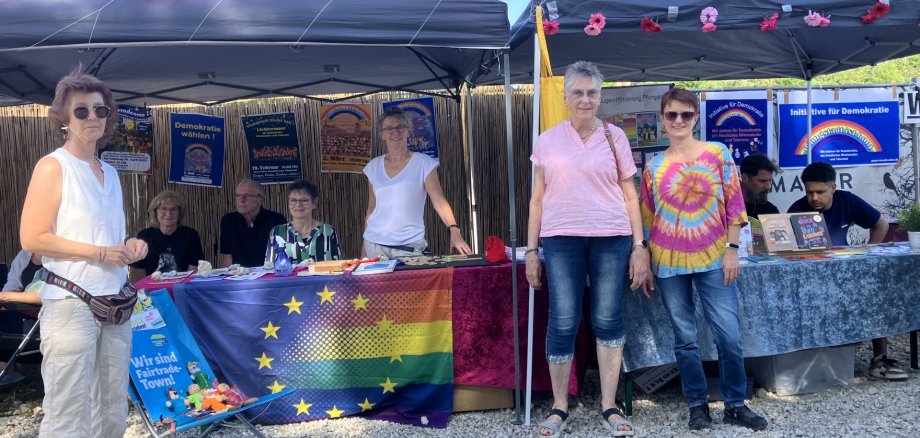 Infostand "Pfungstadt ist bunt" beim Phungo-Festival