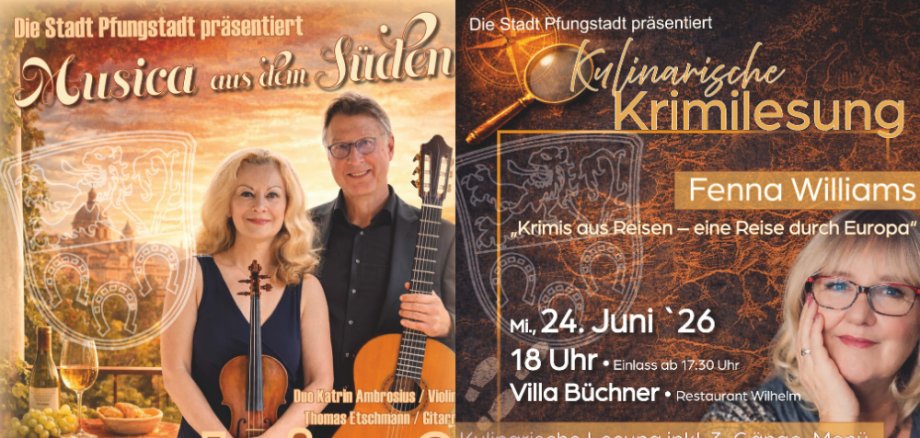 Zwei Veranstaltungsplakate 