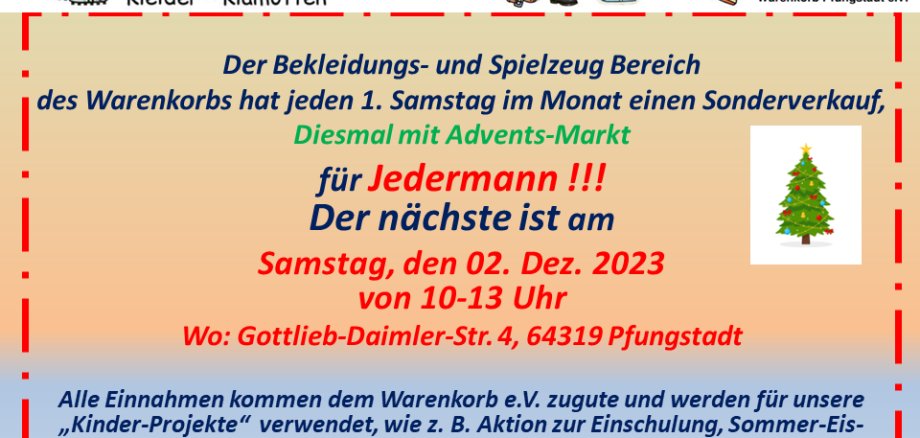 Sonderverkauf im Warenkorb