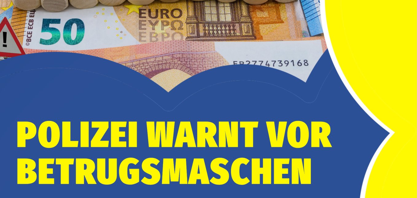 Werbeplakat zum Vortrag Betrugsmaschen