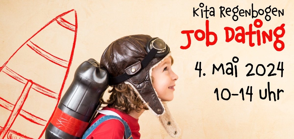 Veranstaltungsplakat. Kind sitzt in einem Karton