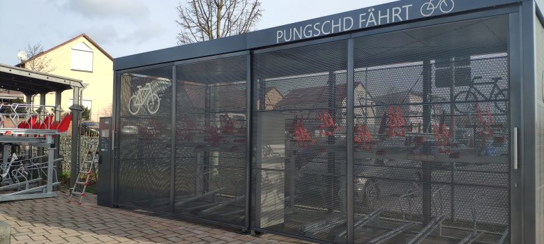 Neue Fahrrad-Schließanlage am Bahnhof Pfungstadt Neue Fahrrad-Schließanlage am Bahnhof Pfungstadt