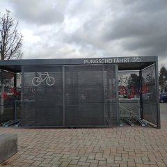 Neue Fahrrad-Schließanlage am Bahnhof Pfungstadt Neue Fahrrad-Schließanlage am Bahnhof Pfungstadt