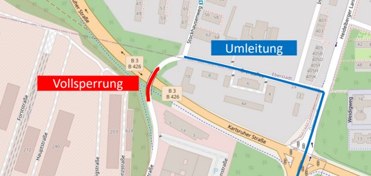 Karte Umleitung